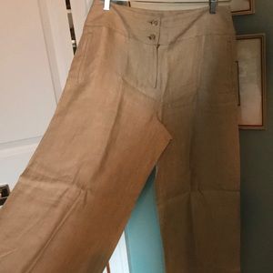 Gorgeous Jones New York linen wide leg pants